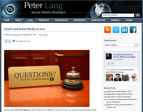 Blogging Peter Lang